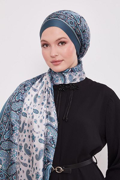 Levidor Emerald Mixed Flower Indian Silk Shawl