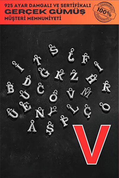 OSMANLI GÜMÜŞ 925 проба срібна літера - літера V Модель браслет, намисто і чо...