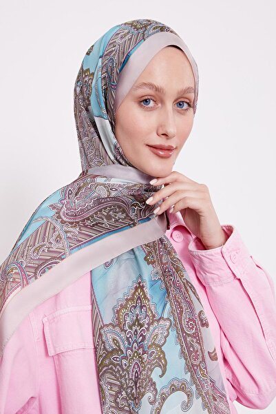 Levidor Σάλι από ινδικό μετάξι με λουλούδια σε σκόνη