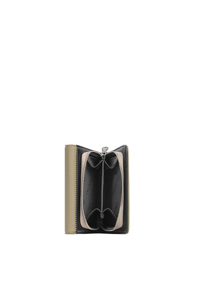 CENGİZ PAKEL Cengiz Pakel Small Size Magnet Women's Wallet/Portfolio – 65297 - Khaki/Black