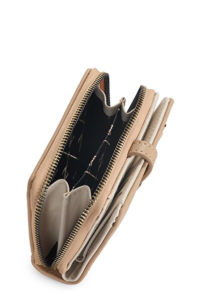 Zühre Zippered Nude Mini Wallet Zc025