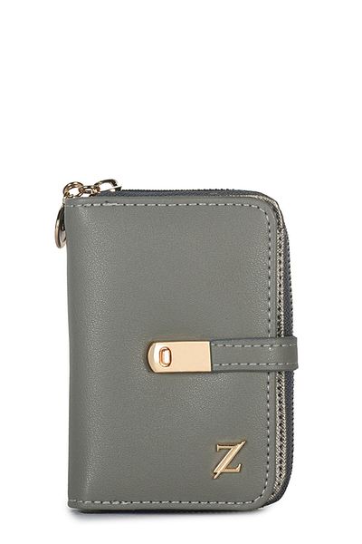 Zühre Zippered Dark Gray Mini Wallet Zc025