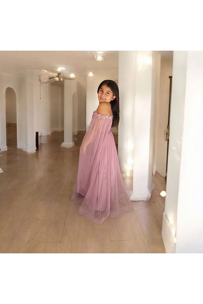 Ahsenimbebe Lace Roba Girl's Evening Dress