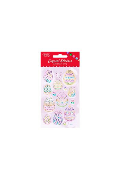 daço Autocolant model AB911 Bling pentru ouă de Paște, multicolor, material hârtie, dimensiuni 10×16 cm