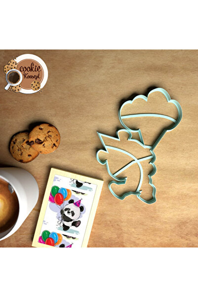 CookieKonsept مجموعة قوالب استحمام الطفل الباندا والبالونات - متوافقة مع الكو...