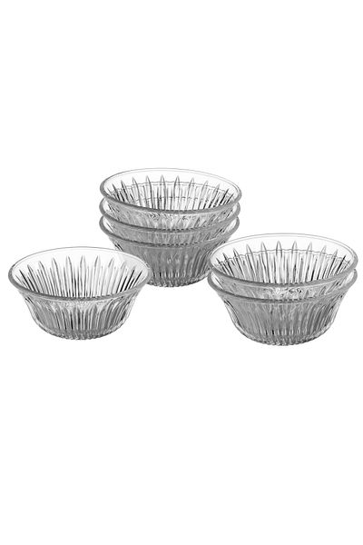 Dania Glass yogurt set for sweets and nuts, 6 pieces, transparent, 14*7 cm