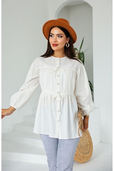 Vegove Tunic with Drawstring Detail