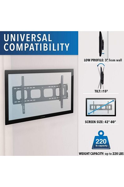 Generic TV Wall Mount Bracket for 40-70 inch LCD, LED, or Plasma Flat Screen TV