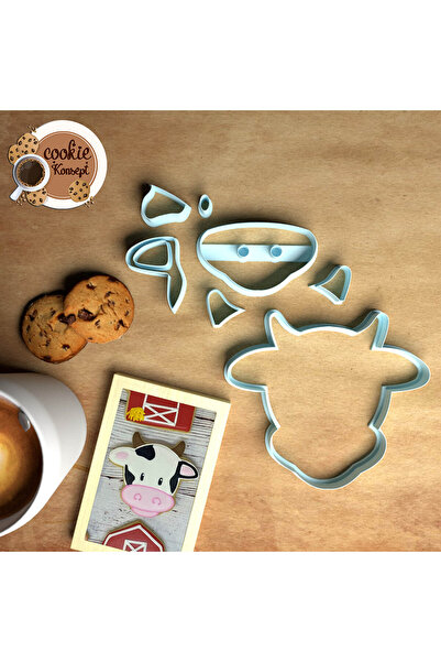 CookieKonsept مجموعة قوالب استحمام الطفل على شكل بقرة المزرعة - متوافقة مع ال...