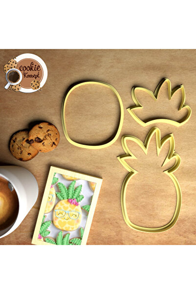 CookieKonsept مجموعة قوالب استحمام الطفل على شكل أناناس - متوافقة مع الكعك وا...