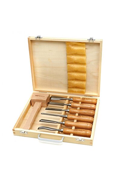 HBM Machines SET DALTI PENTRU LEMN CU CIOCAN 7 PIESE HBM