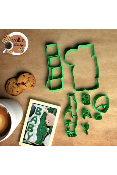 CookieKonsept مجموعة قوالب استحمام الطفل |   كتاب الطفل – متوافق مع الكعك وال...