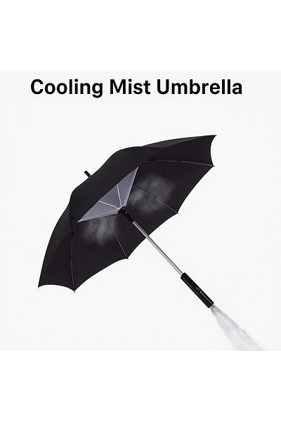 TSUMAB Cooling Mist Umbrella – UV Protection with Built-in Spray System