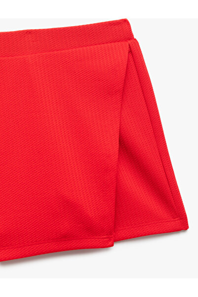 Koton Elastic Waist Curved Shorts Skirt