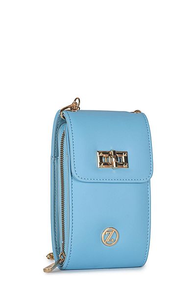 Zühre Minimal Chain Cross Strap Blue Bag Z0322