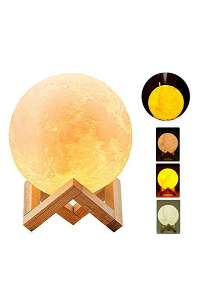 DEKA 10 Night light with humidifier, DEKA Moon 3D, 880 ml, Rechargeable, 13 cm, 3-color light