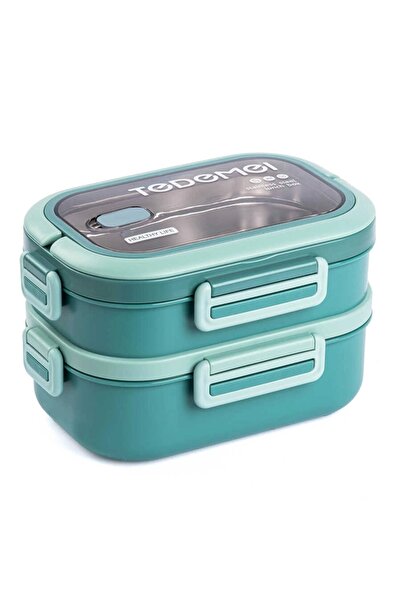 Evistro 2 Katlı Paslanmaz Çelik Sızdırmaz Saklama Kabı Beslenme Kabı 1,65 Lt....