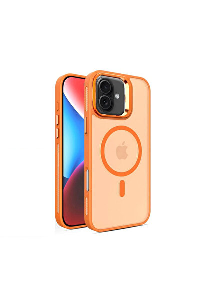 Flet Lens iPhone 16 Plus MagSafe Kılıf - Turuncu
