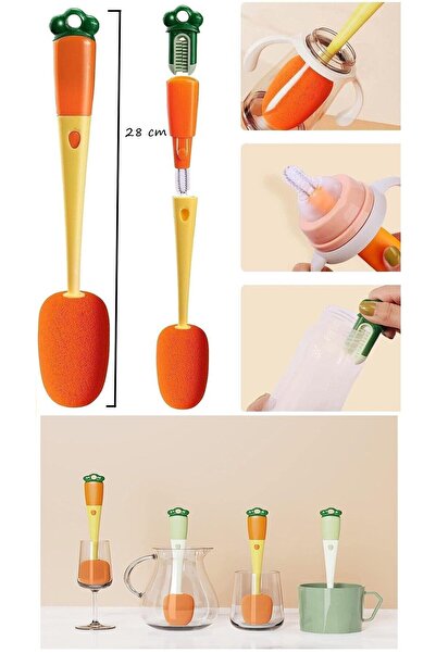 Kiesa فرشاة إسفنجية عملية لتنظيف زجاجات الأطفال والأكواب، فرشاة غسيل زجاجات ا...