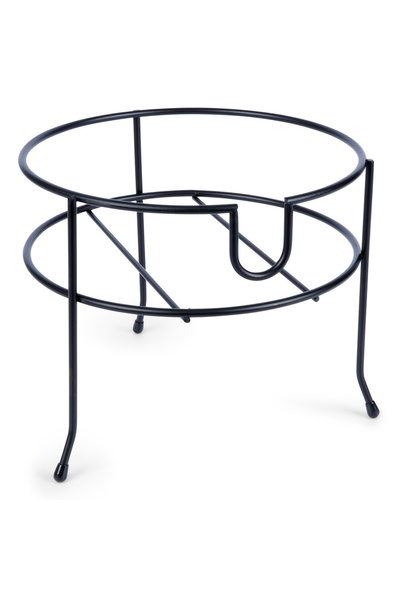 Vilde Jar stand with tap, black metal, 23 cm