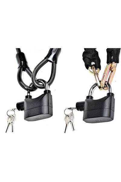 Stahlex Solid padlock with alarm 65 mm