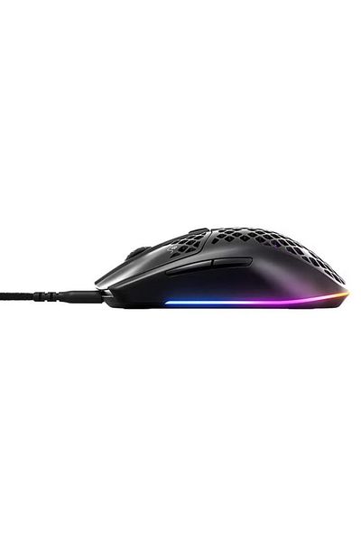 SteelSeries Aerox 3 Onyx Gaming Ultra Lightweight Wired Mouse with USB-C Detachable Cable – Black