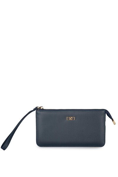 Zühre Navy Blue Wallet with Bracelet Detail Zc021