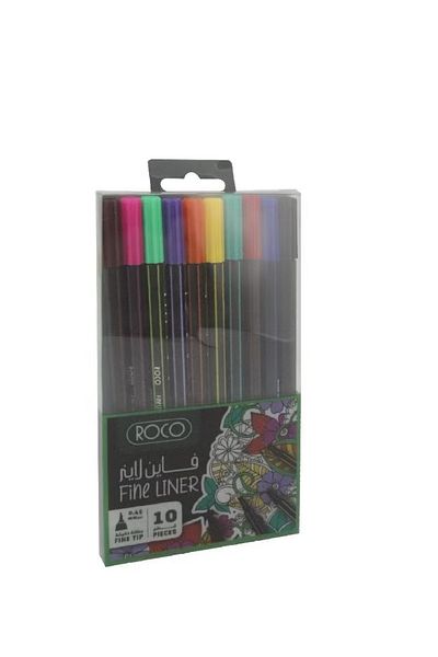 Roco Fine Liner Pen 0.45mm Assorted Ink Colors for Precise Writing