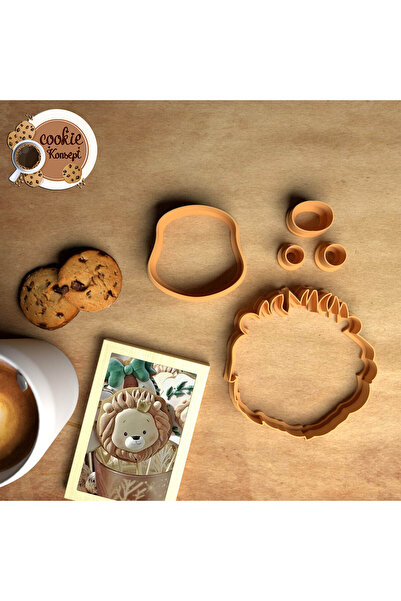 CookieKonsept مجموعة قوالب استحمام الطفل سفاري أسد # 2 – متوافق مع الكوكيز والعجين والطين