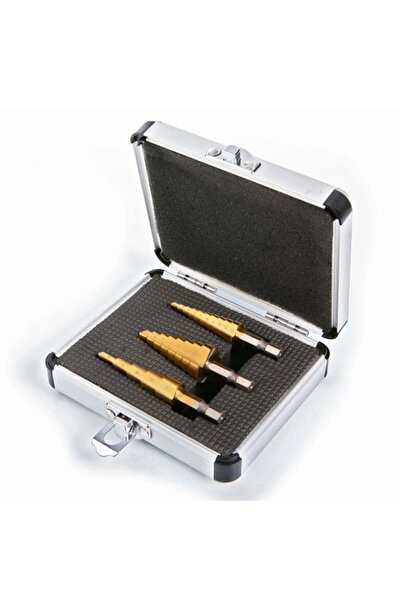 HBM Machines SET DE 3 BURGHIE FORAJ HSS IN TREPTE CU PRINDERE HEXAGONALA