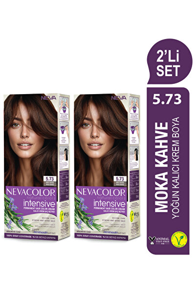 Neva Color INTENSIVE 2'Lİ SET 5.73 MOKA KAHVE Kalıcı Krem Saç Boyası Seti