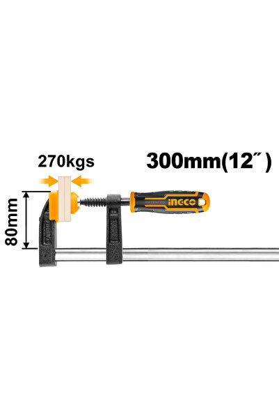 Bervas ﻿MENGHINA PENTRU FIXARE TIP F 80 X 300MM INGCO