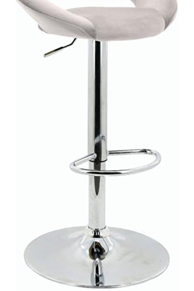 Vanity Living Set of 2 Bar Stools with Velvet Fabric, 100 cm Adjustable Height Chrome Base Tall Chai