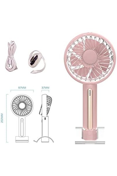 PADOM Handheld Fan, Portable Mini Fan Rechargeable with 4 Speeds, Hand Held USB Desk Fan with Cellph