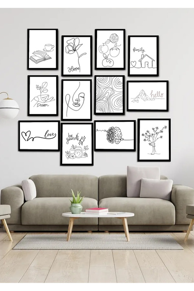 Harikabirev 12-Piece Mdf Set Kitchen-Living-Wall-Barber-Bathroom Table | Frame View 12Limdf