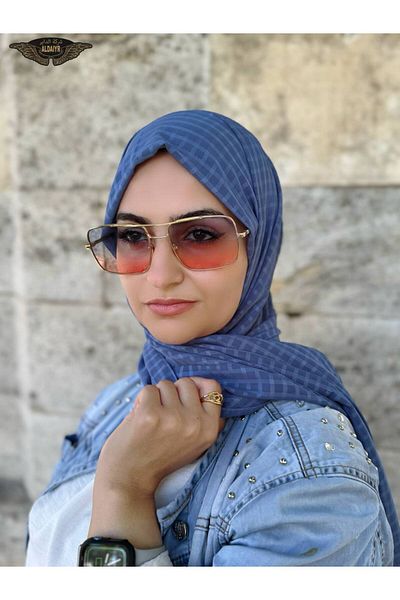 ALDAİR Checkered Chiffon Shawl 4Y26371