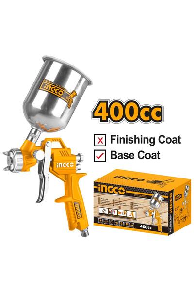 Bervas ﻿PISTOL VOPSIT CU VAS DIN METAL SUS 400CC INGCO