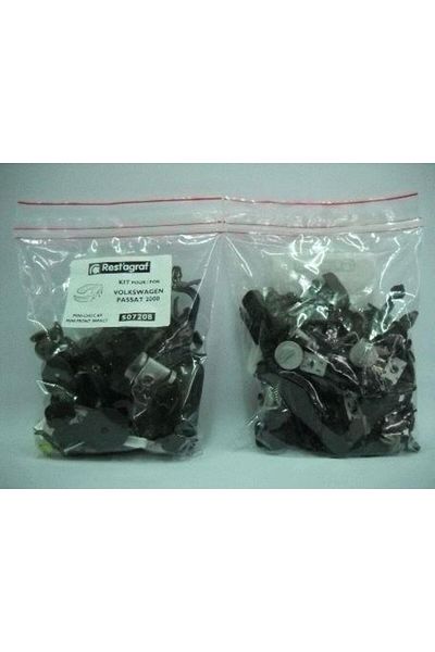 RESTAGRAF Front bumper and fender mounting clip set A507208, plastic, compatible with Volkswagen Passat,