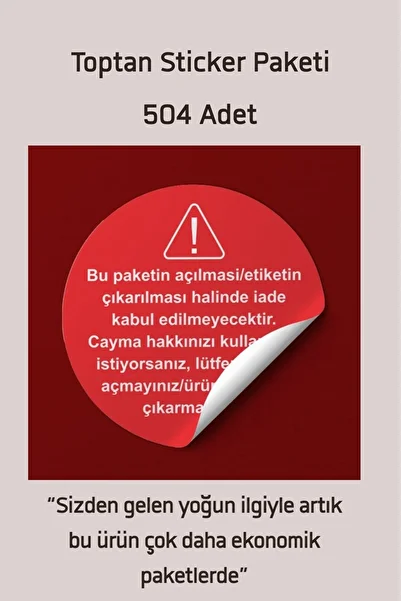 EcoNest Hygiene Label Sticker Kuarte 504 Pieces Round Food-Red Right to Fall Sticker (3,7X3,7Cm)
