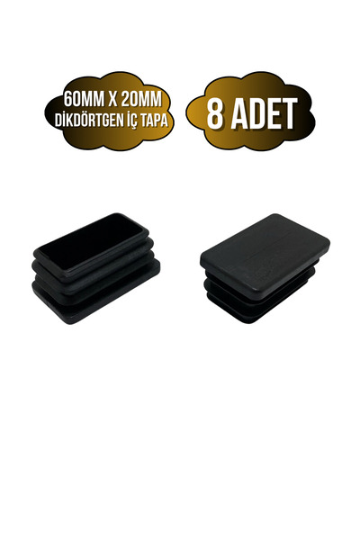 DSYapıAksesuar Dikdörtgen Demir Profil İç Tapa Geçme Plastik Ayak Geçme Korum...