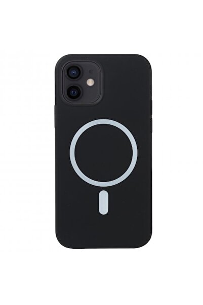 SOHO Husă MagSafe din silicon lichid pentru Apple iPhone 13, neagră