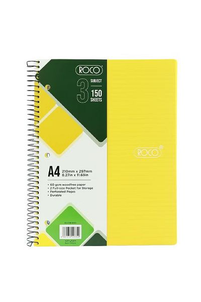 Roco Neon Notebook A4 150 Sheets