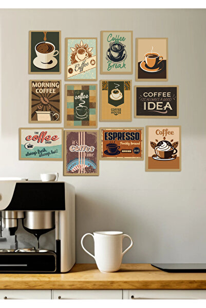 Harikabirev 12-Piece Mdf Set Kitchen-Living-Wall-Cafe Table Wood | Frame View 12Limdf