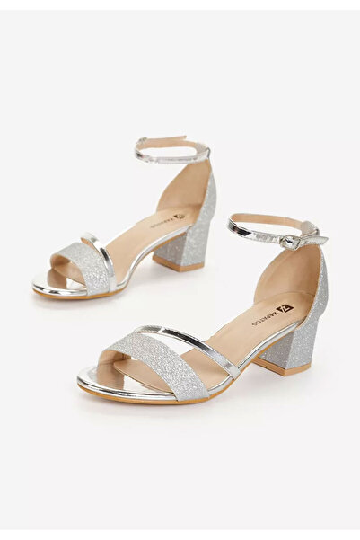 B T Shoes Stribrné elegantní dámské sandály Malena V5