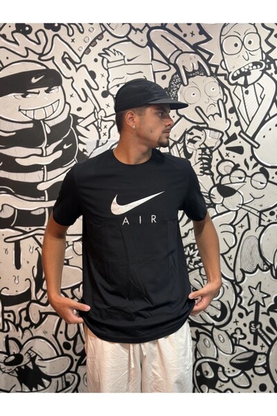 Nike AIR SİYAH/GÜMÜŞ LOGO ERKEK TİŞÖRT BV0626-010