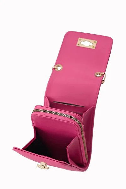 Zühre Minimal Chain Cross Strap Fuchsia Bag Z0322