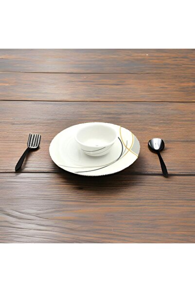 Melrich Merlich 64 Pcs Gold line Melaimne Dinner Set