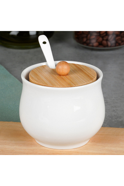 shumee White ceramic sugar bowl