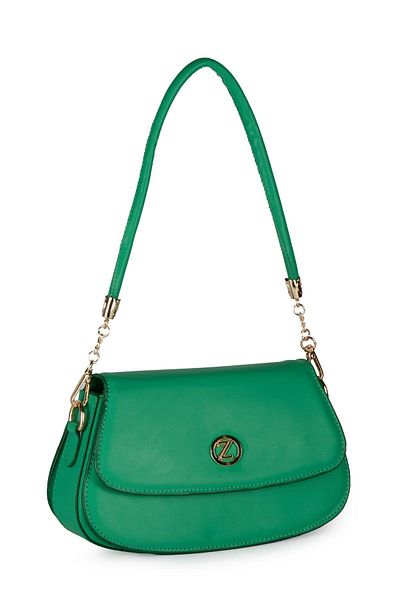Zühre Green Baguette Handbag Z0007