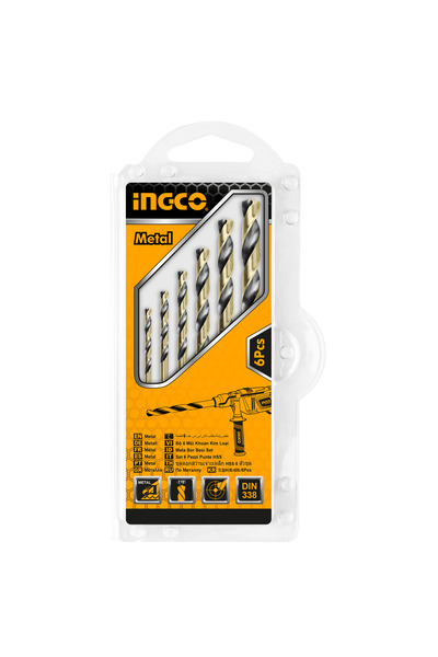 Bervas SET 6 BURGHIE HSS 2-8MM X 49-117MM INGCO